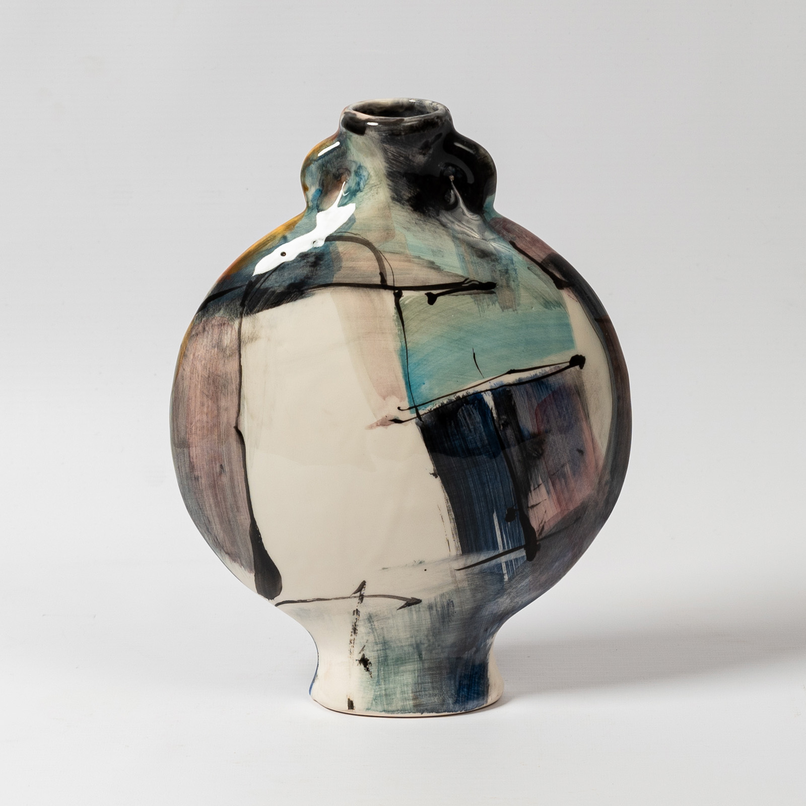 Lenticular vertical mediana una boca y dos asas color